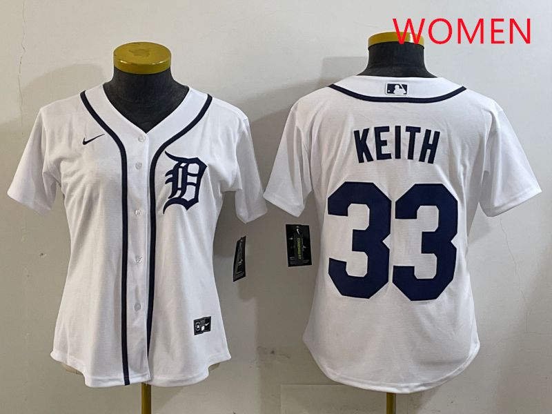 Women Detroit Tigers #33 Keith White Game 2025 Nike MLB Jersey style 1